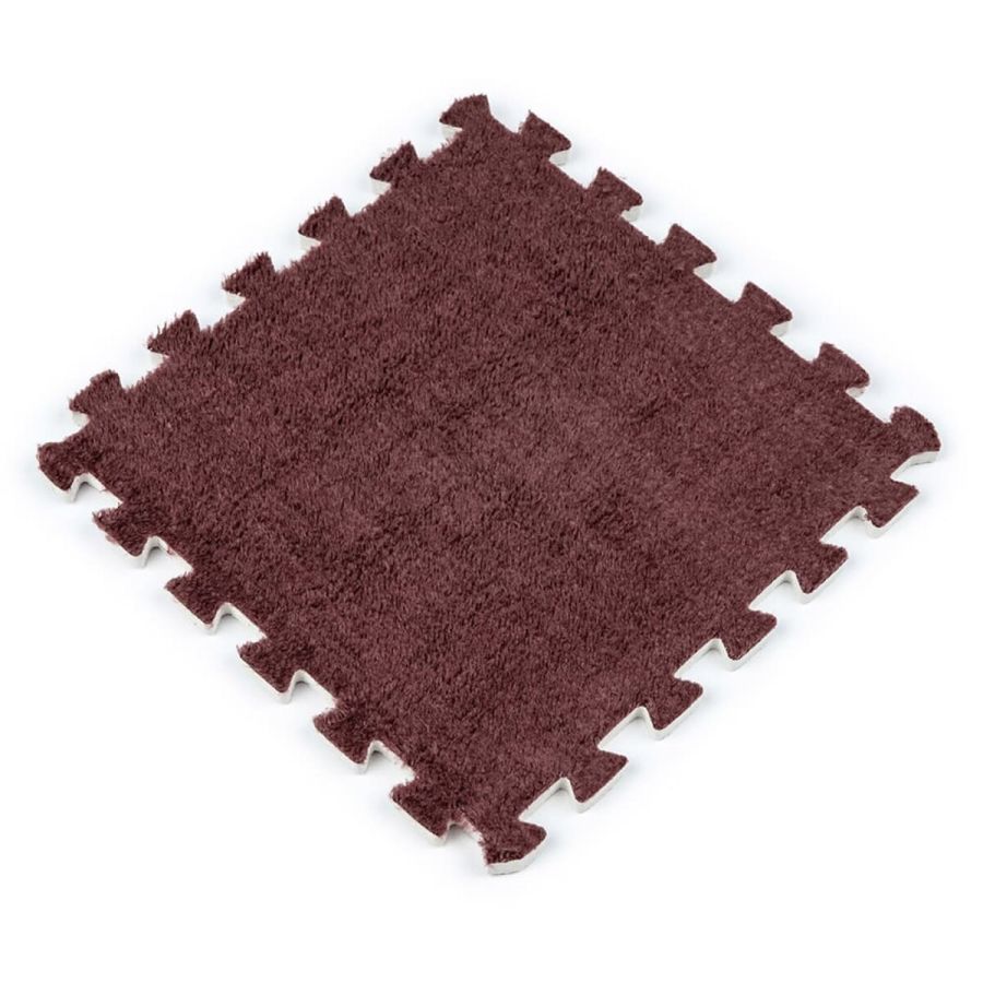 Пол-пазл плюшевый КОРИЧНЕВЫЙ 30*30*1cm (D) SW-00002082
