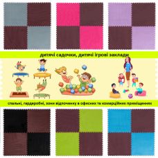 Пол-пазл плюшевый КОРИЧНЕВЫЙ 60х60х1cm (D) SW-00002083