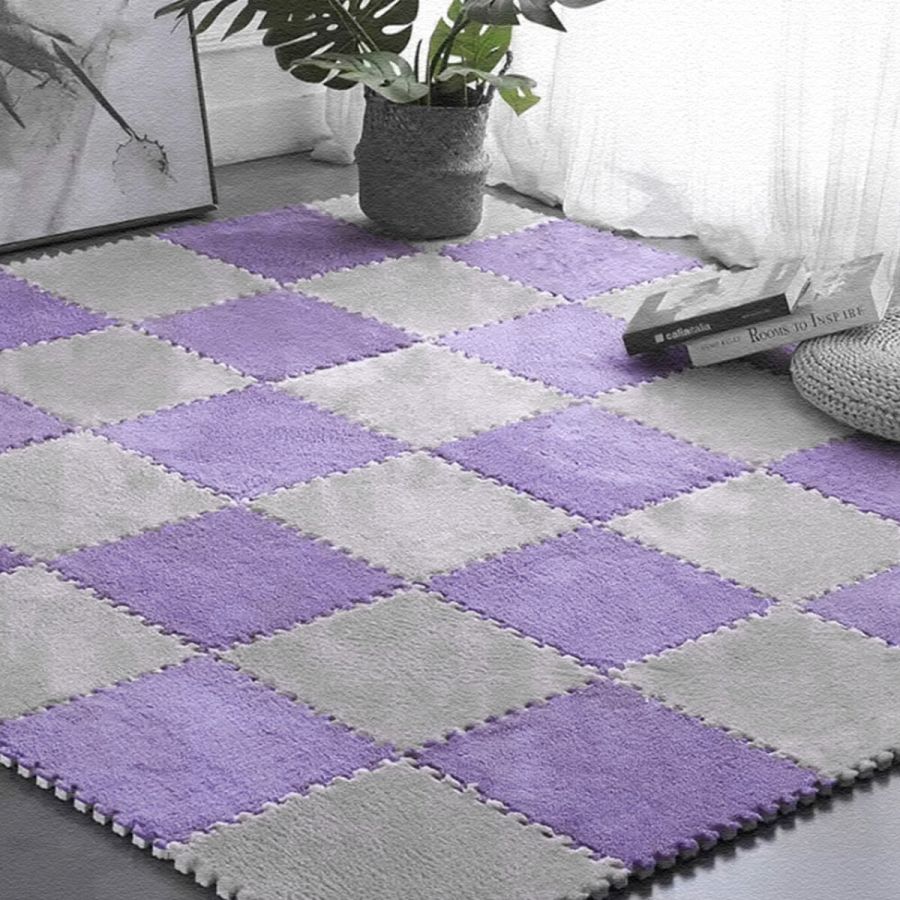 Пол-пазл плюшевый ФИОЛЕТОВЫЙ 30*30*1cm (D) SW-00002086