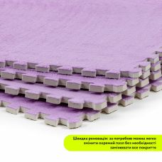 Пол-пазл плюшевый ФИОЛЕТОВЫЙ 60х60х1cm (D) SW-00002087