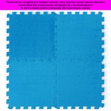 Пол-пазл плюшевый ГОЛУБОЙ 30х30х1cm (D) SW-00002090