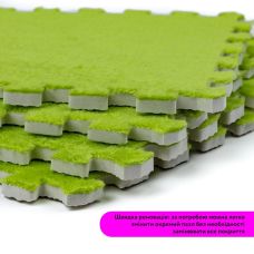 Пол-пазл плюшевый САЛАТОВЫЙ 30х30х1cm (D) SW-00002094