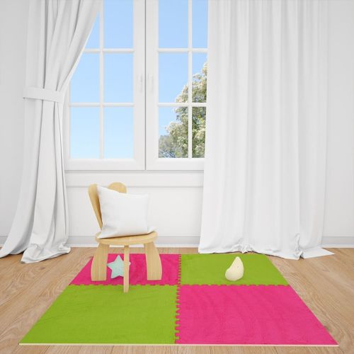 Пол-пазл плюшевый САЛАТОВЫЙ 60*60*1cm (D) SW-00002095