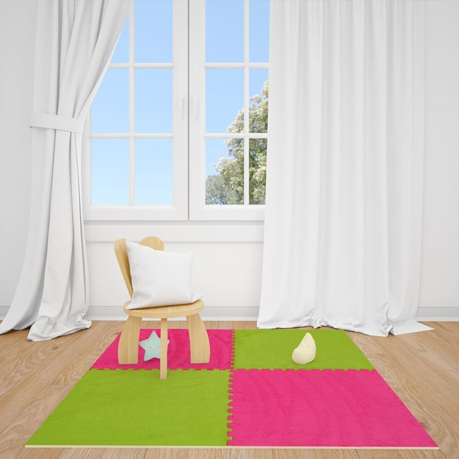 Пол-пазл плюшевый САЛАТОВЫЙ 60*60*1cm (D) SW-00002095
