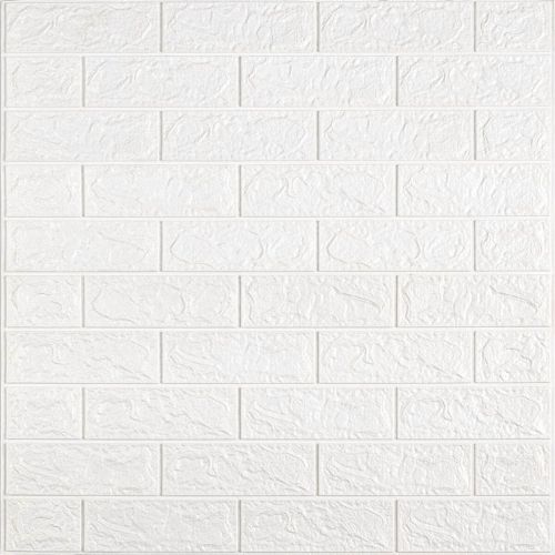 Панель стеновая в рулоне 3D 700мм*19,6м*2мм белый кирпич SW-00002277