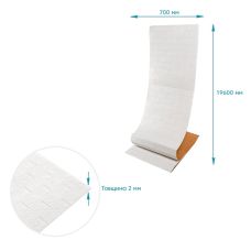 Панель стеновая в рулоне 3D 700ммх19,6мх2мм белый кирпич SW-00002277