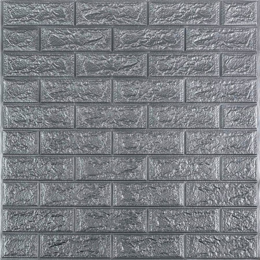 Панель стеновая в рулоне 3D 700мм*19,6м*2мм серебро (D) SW-00002278
