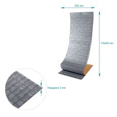 Панель стеновая в рулоне 3D 700ммх19,6мх2мм серебро (D) SW-00002278