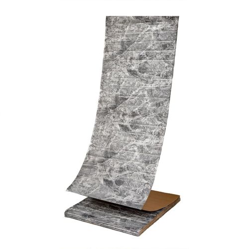 Панель стеновая в рулоне 3D 700мм*19,6м*2мм мрамор чёрный (D) SW-00002279
