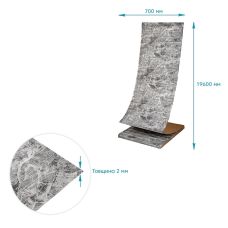 Панель стеновая в рулоне 3D 700ммх19,6мх2мм мрамор чёрный (D) SW-00002279