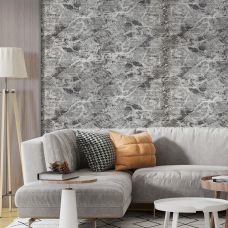 Панель стеновая в рулоне 3D 700ммх19,6мх2мм мрамор чёрный (D) SW-00002279