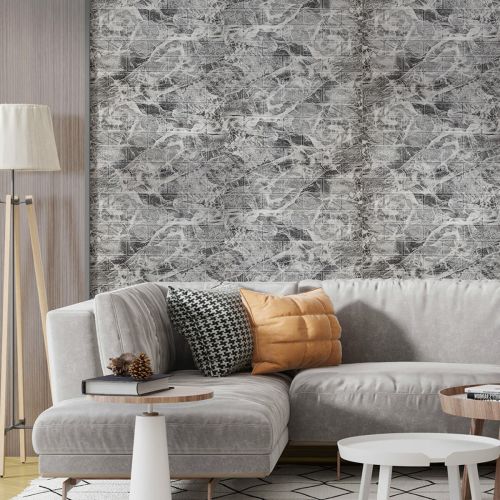 Панель стеновая в рулоне 3D 700мм*19,6м*2мм мрамор чёрный (D) SW-00002279