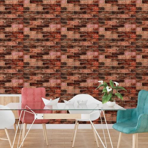 Панель стеновая в рулоне 3D 700мм*3,08м*3мм BROWN (кирпич) (D) SW-00002537