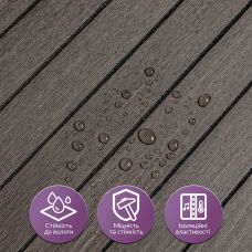 Покрытие виниловое самоклеющееся 3D рейки дымчатый каштан 600х600х2,8мм (D) SW-00002195