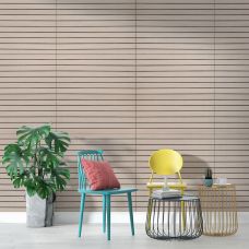 Покрытие виниловое самоклеющееся 3D рейки ясень кремовый 600х600х2,8мм (D) SW-00002199