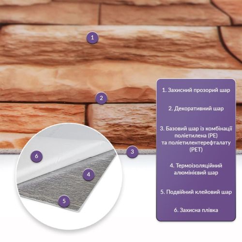 Самоклеящаяся стеновая PET плитка 600x300x2mm (D) SW-00002329