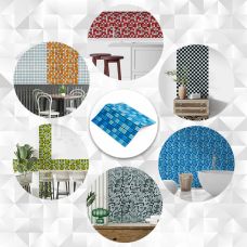 Мозаика из декоративного стекла голубая 298х298х4,5мм SW-00002354