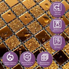 Мозаика из декоративного стекла 298х298х4,5мм SW-00002360