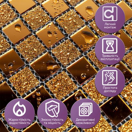 Мозаика из декоративного стекла 298х298х4,5мм SW-00002360