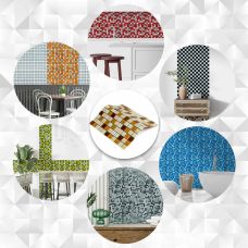 Мозаика из декоративного стекла коричнеая 298х298х4,5мм SW-00002363