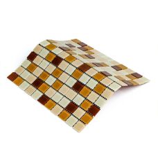 Мозаика из декоративного стекла коричнеая 298х298х4,5мм SW-00002363