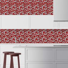 Мозаика из декоративного стекла красная 298х298х4,5мм SW-00002367