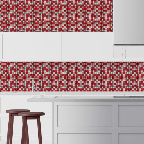 Мозаика из декоративного стекла красная 298х298х4,5мм SW-00002367