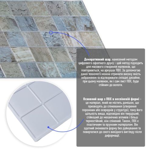 Декоративная ПВХ панель 960x480x4мм (D) SW-00002480