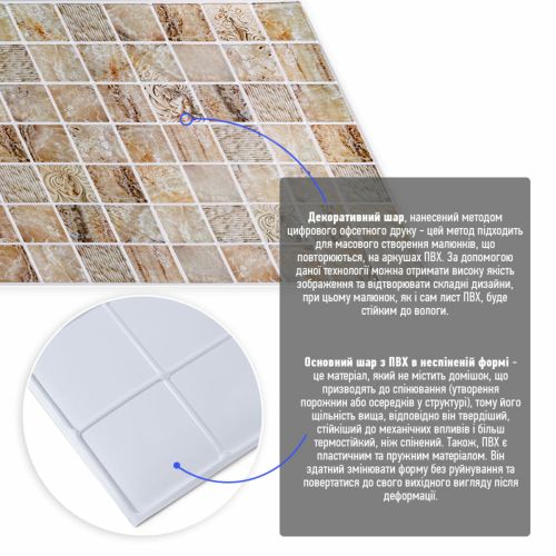 Декоративная ПВХ панель 960x480x4мм (D) SW-00002481