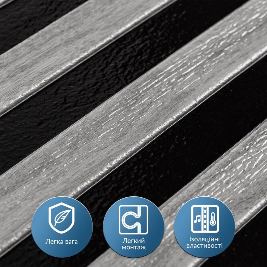 Панель-рейка SILVER+BLACK 665*665*5мм (D) SW-00002532
