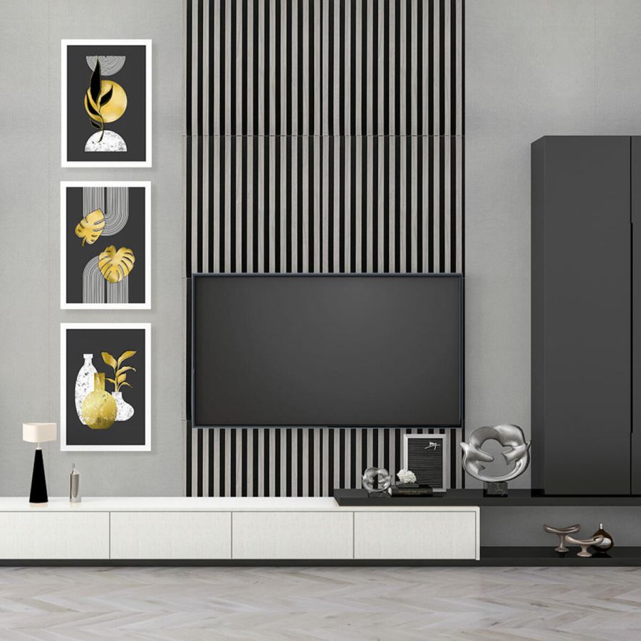 Панель-рейка SILVER+BLACK 665*665*5мм (D) SW-00002532