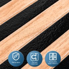 Панель-рейка LIGHT BROWN+BLACK 665х665х5мм (D) SW-00002533