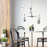 Зеркальный декор акриловый самоклеющийся Котики серебро, 4шт (D) SW-00002494