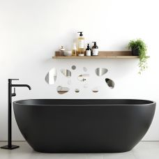 Зеркальный декор акриловый самоклеющийся Камешки серебро, 12шт (D) SW-00002496