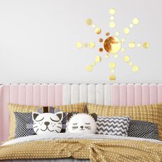 Зеркальный декор акриловый самоклеющийся золото,33шт (D) SW-00002499