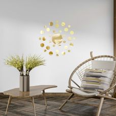 Зеркальный декор акриловый самоклеющийся золото,33шт (D) SW-00002499