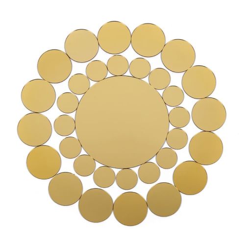 Зеркальный декор акриловый самоклеющийся золото,33шт (D) SW-00002499