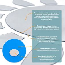 Зеркальный декор акриловый самоклеющийся серебро,15шт (D) SW-00002501