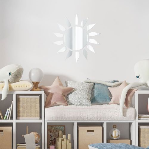 Зеркальный декор акриловый самоклеющийся серебро,15шт (D) SW-00002501