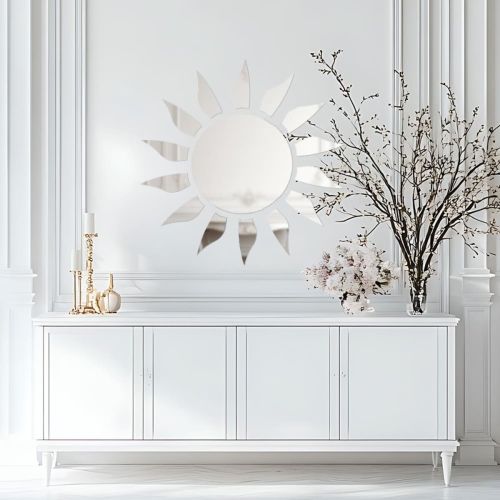 Зеркальный декор акриловый самоклеющийся серебро,15шт (D) SW-00002501