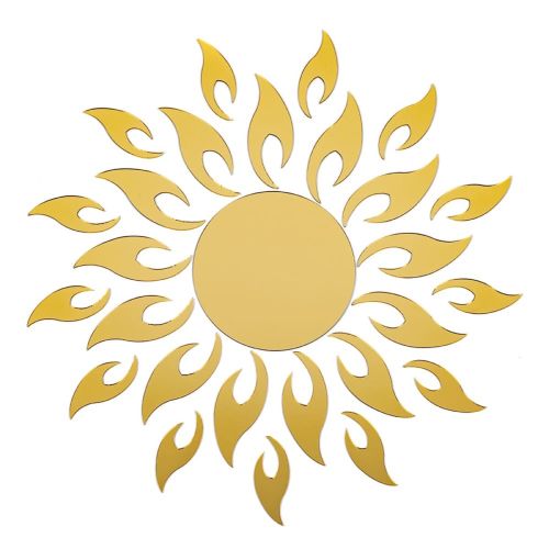 Зеркальный декор акриловый самоклеющийся золото, 27шт (D) SW-00002503