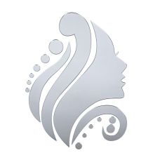 Зеркальный декор акриловый самоклеющийся Лицо серебро,16шт (D) SW-00002504