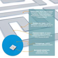 Зеркальный декор акриловый самоклеющийся серебро,10шт(D) SW-00002506