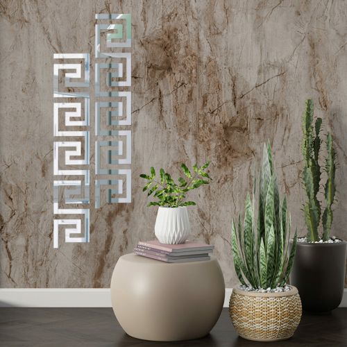 Зеркальный декор акриловый самоклеющийся серебро,10шт(D) SW-00002506