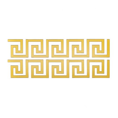 Зеркальный декор акриловый самоклеющийся золото,10шт (D) SW-00002507