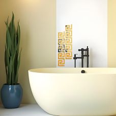 Зеркальный декор акриловый самоклеющийся золото,10шт (D) SW-00002507