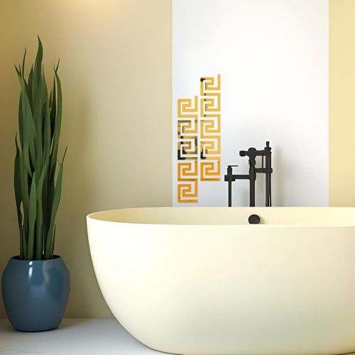 Зеркальный декор акриловый самоклеющийся золото,10шт (D) SW-00002507