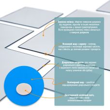 Зеркальный декор акриловый самоклеющийся серебро, 7шт (D) SW-00002508