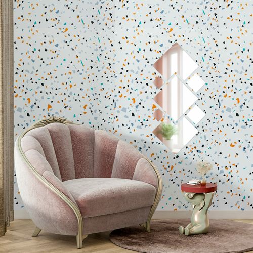 Зеркальный декор акриловый самоклеющийся серебро, 7шт (D) SW-00002508