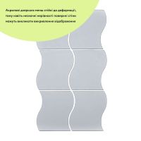 Зеркальный декор акриловый самоклеющийся 140*190мм серебро, 6шт (D) SW-00002510